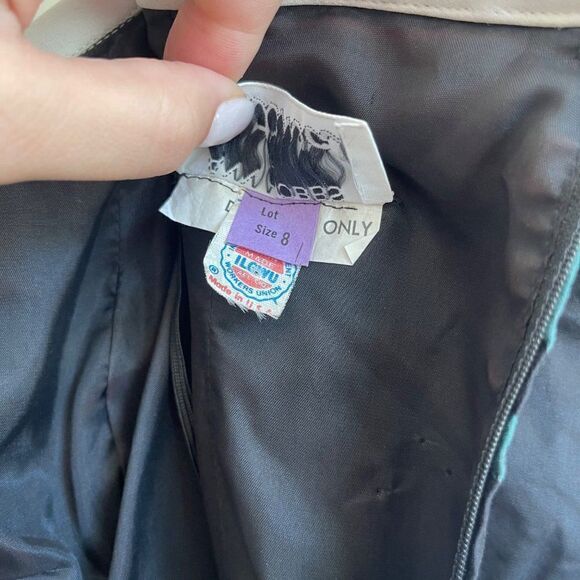 Ann Hobbs For Cattiva Vintage 80s Floral Off Shoulder Maxi Dress Size 8 - Picture 10 of 11